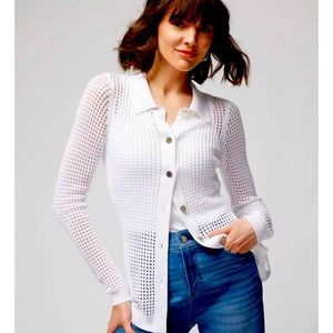 WHBM Open stitch top